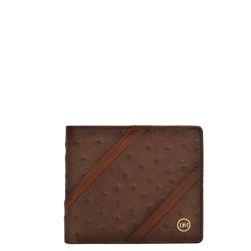 Da Milano Mocha Bifold Leather Mens Wallet